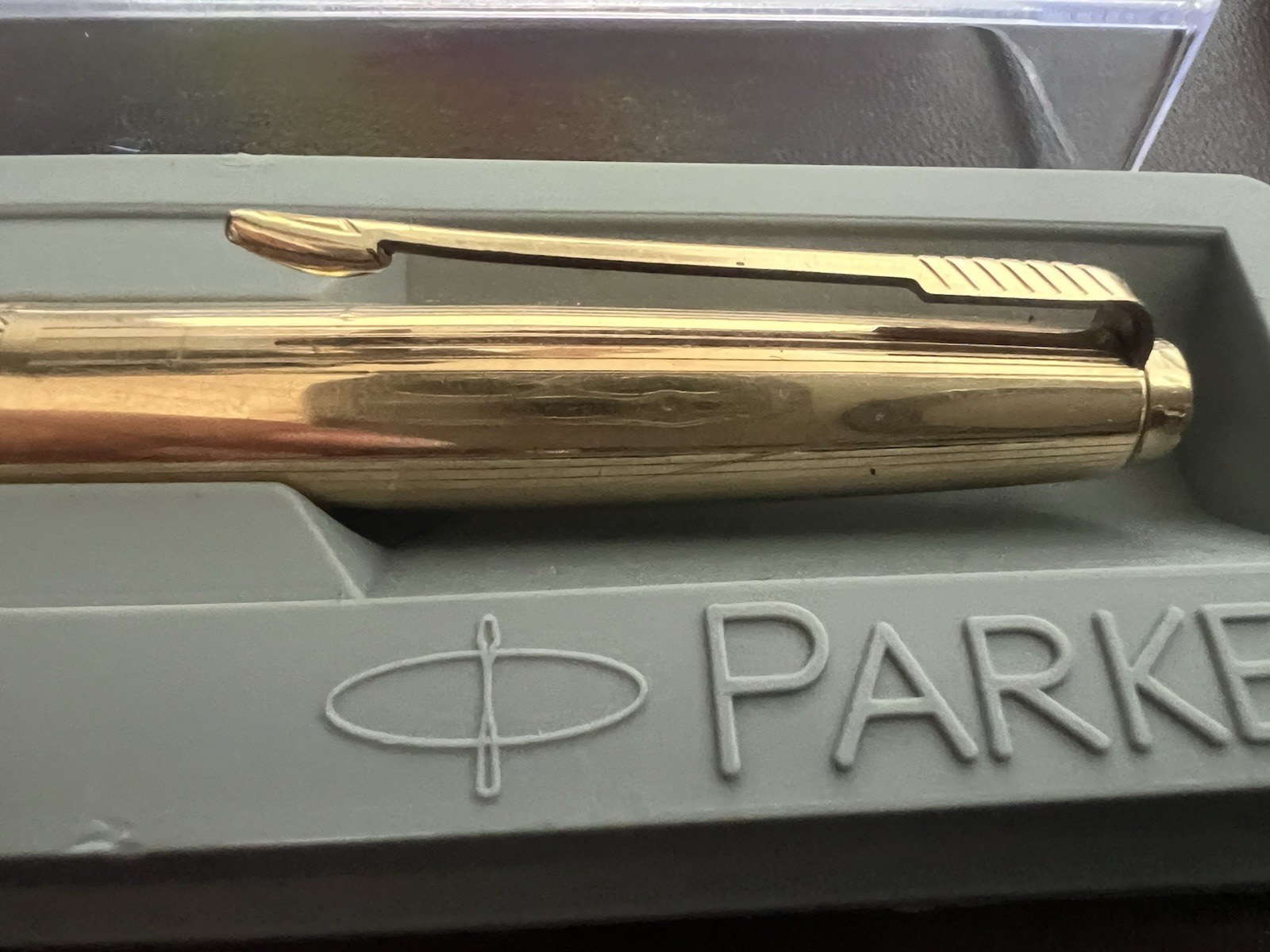 🔴 PARKER penna sfera dorata Imperial classic scrive con astuccio