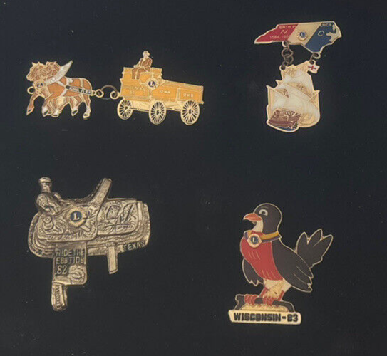 🔴 LIONS CLUB Stati Uniti Atalanta Wisconsin pin's metallo smalti vintage