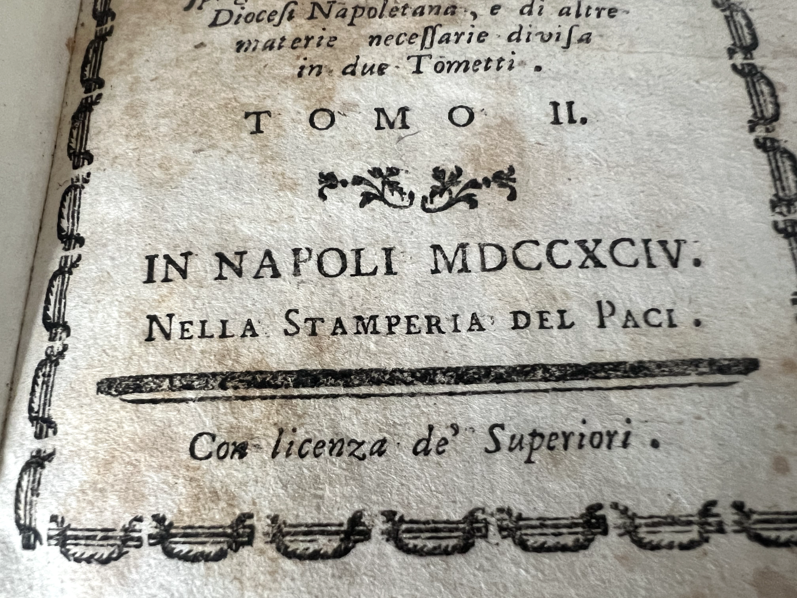 🔴 Book PRACTICE FOR CONFESSORS volume 2 cover sheepskin antique 1794 