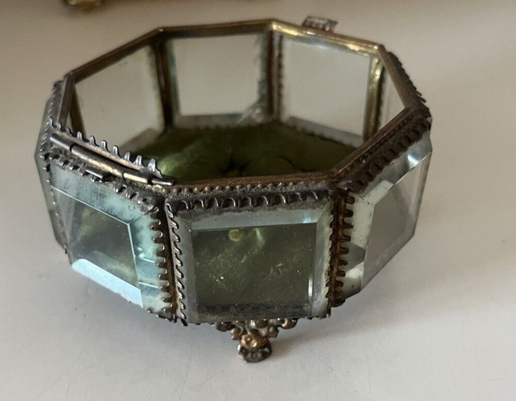 🔴 Espositore orologio tasca bronzo cofanetto porta gioie portagioielli antico