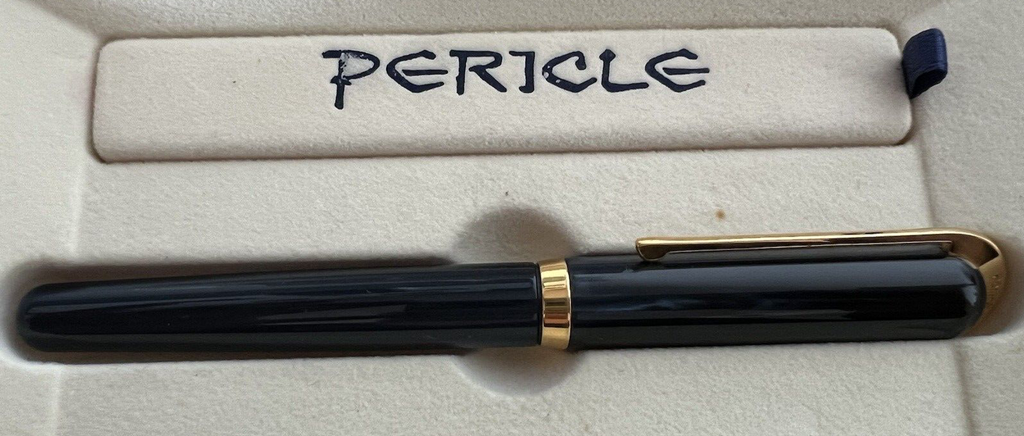 Visconti Stylo-Plume Sphère Périclès Bleu Marbré Écrit Boîte Et Certifié