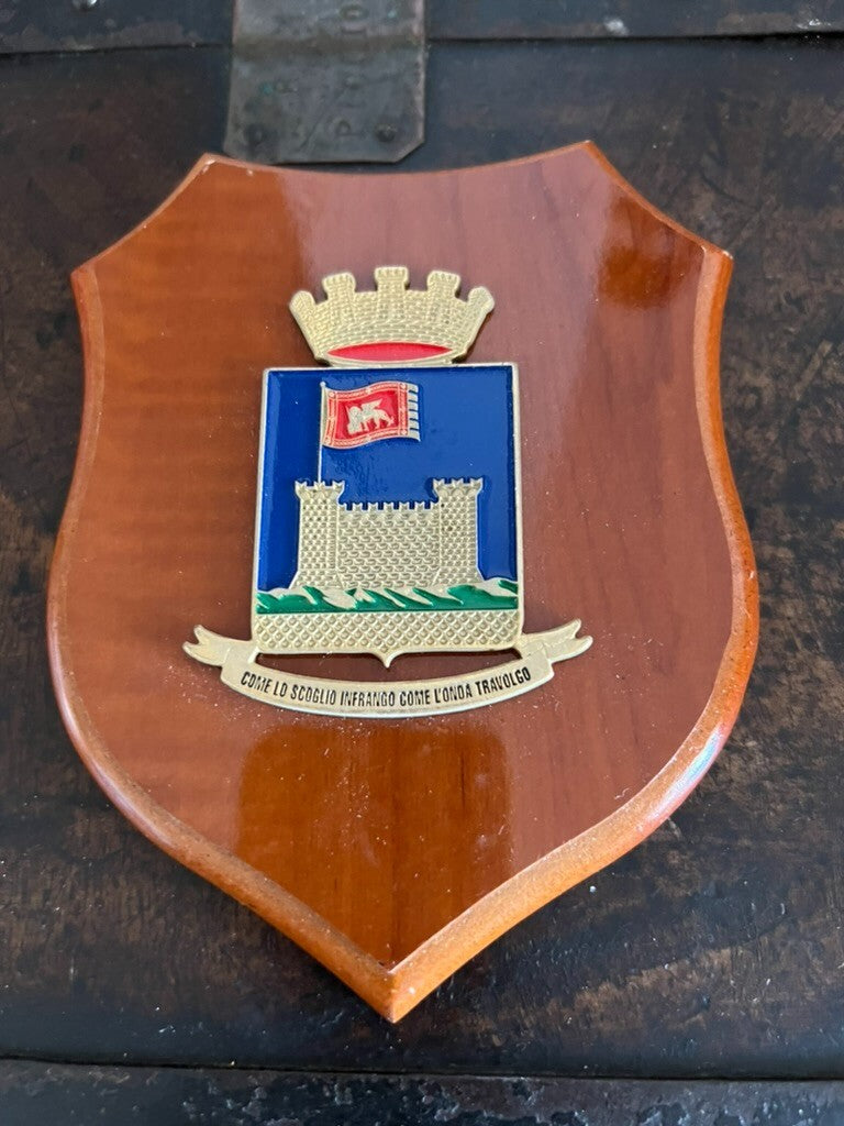 🔴 Crest REGGIMENTO LAGUNARE SERENISSIMA SAN MARCO scudo legno metallo h 15