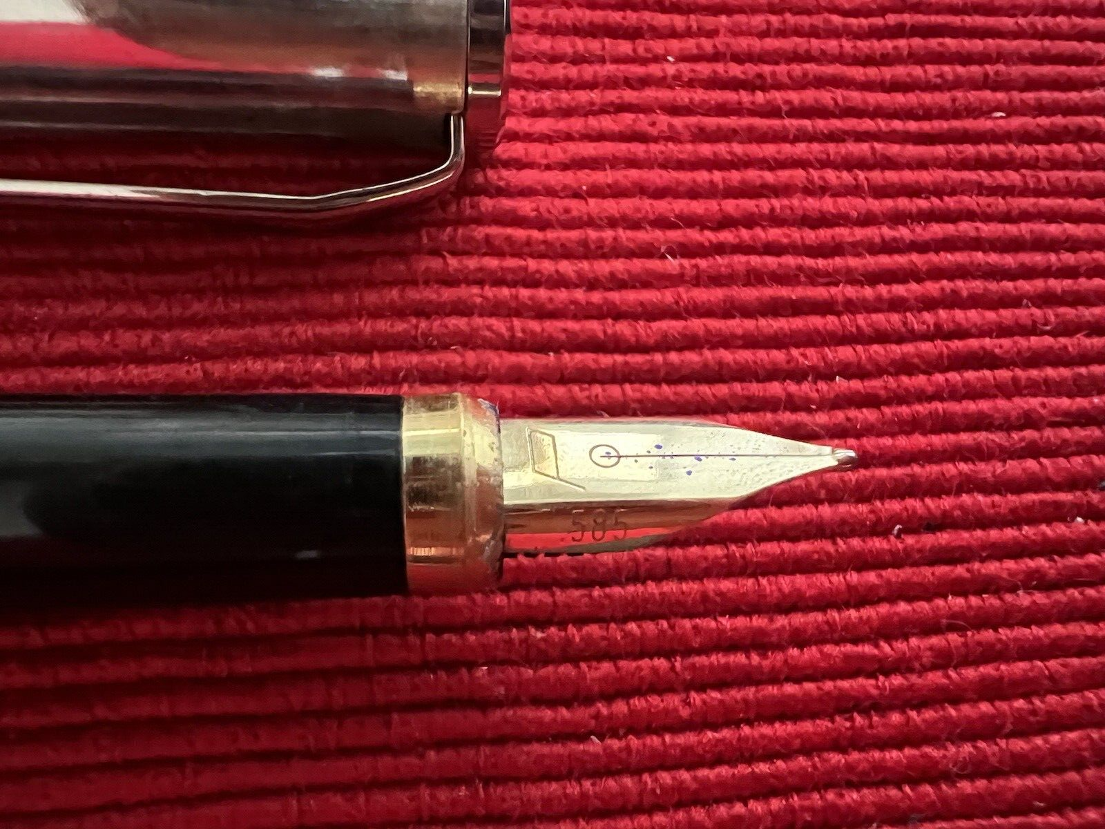 Stylo-Plume Stylo à Plume Argent 925 Cartouche Or 14K Vintage 1970 N4