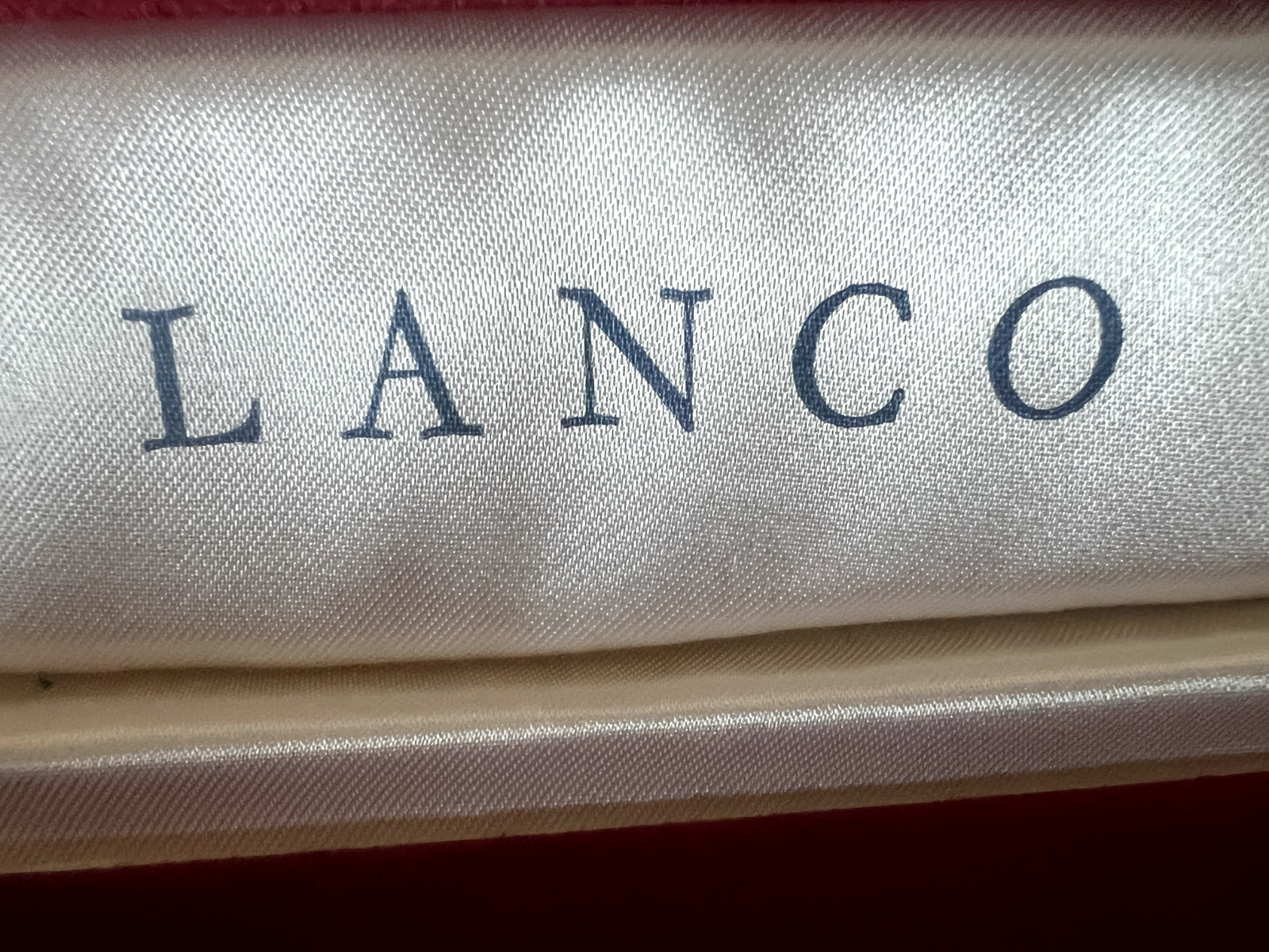 LANCO Box Wristwatch Case Box Red With Stops Vintage 