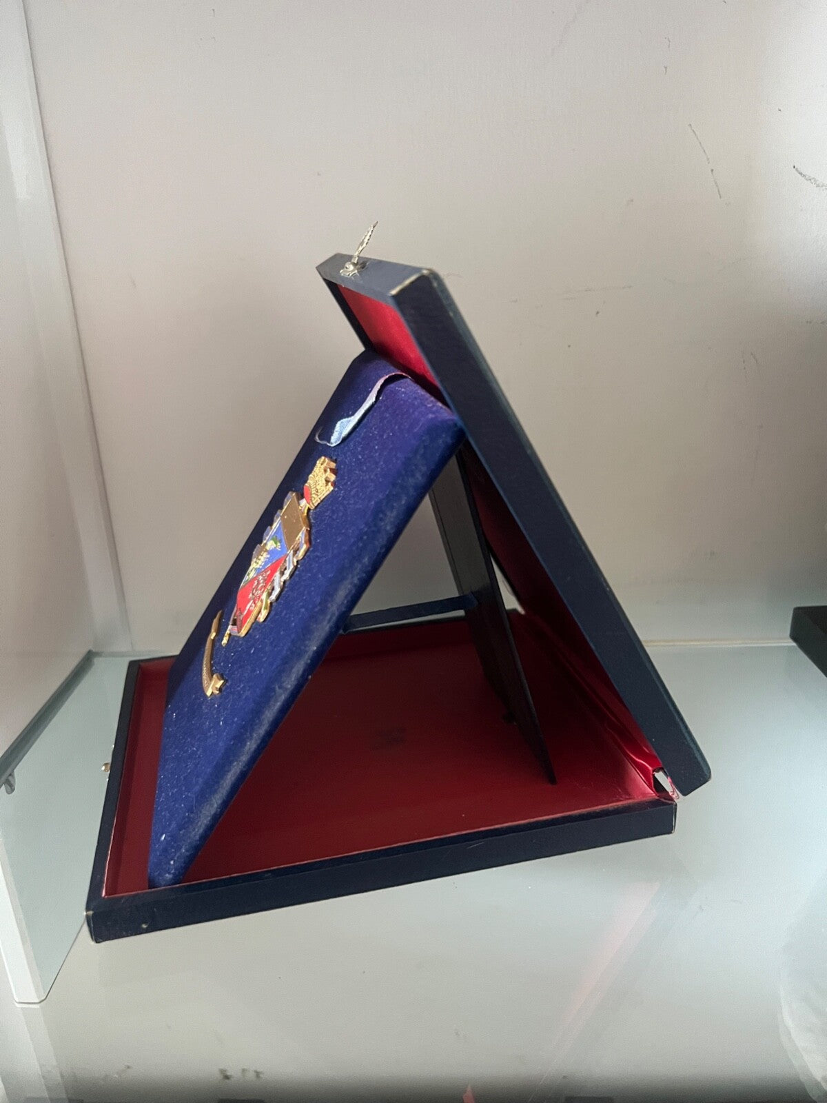 🔴 Crest araldico ARMA DEI CARABINIERI floccato metallo e smalti vintage