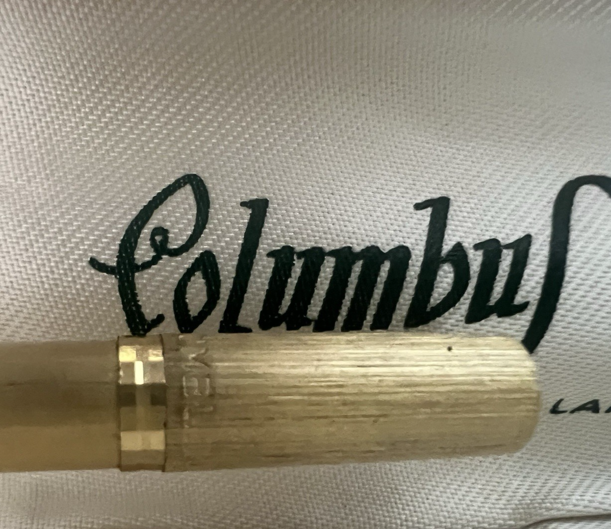 🔴 COLUMBUS penna sfera mini corpo dorato a scatto scrive vintage