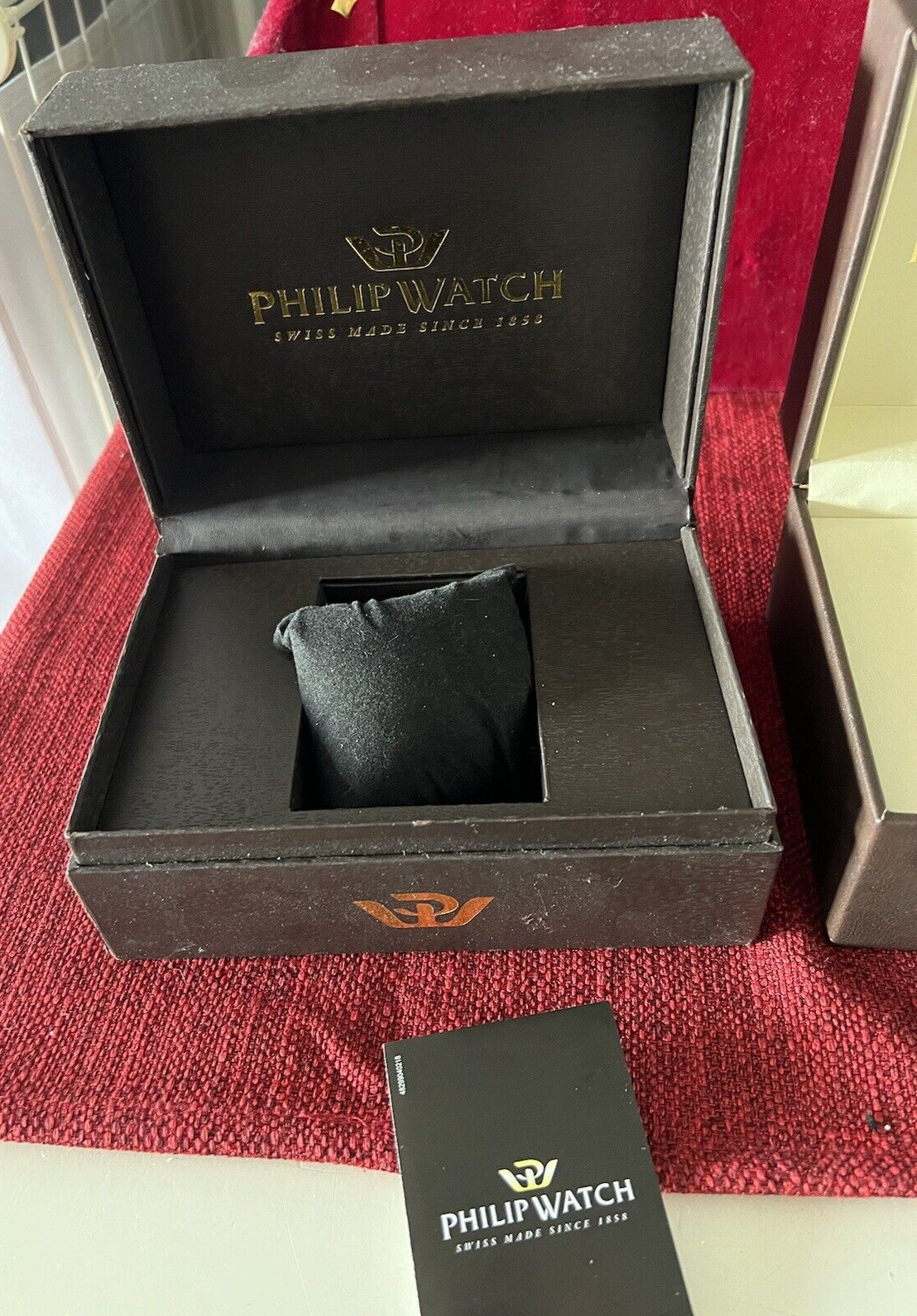 🔴 PHILIP WATCH watch boxes cases set of 3 CASES with cushions