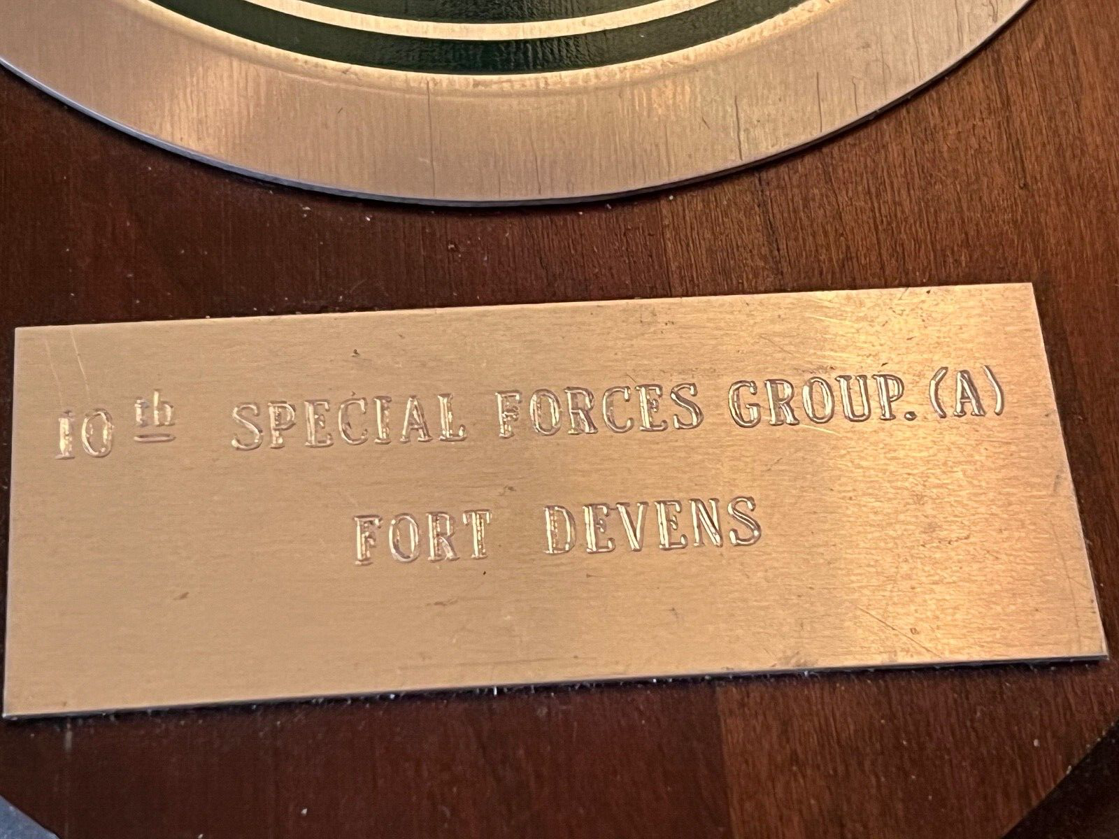 🔴 Wappen INDIVIDUALITÄT 10 US SPECIAL FORCES GROUP Vintage-Holzschild