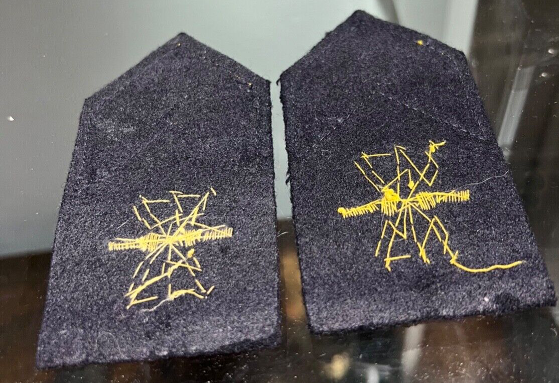 Marine Militaire Bretelles Degrés Opérateur Radio En Tissu Originales 