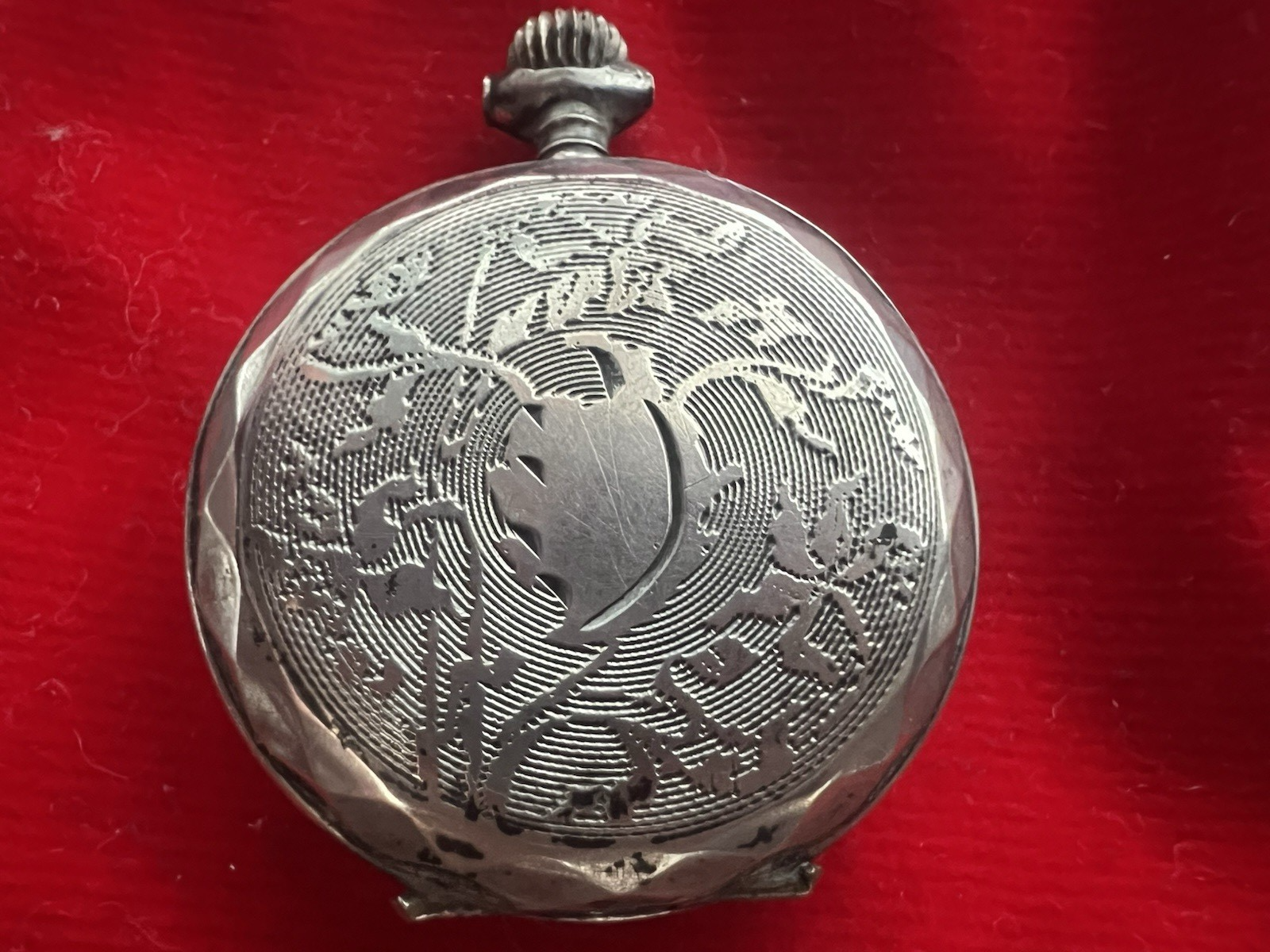 🔴 Orologio tasca ARGENTO 800 donna da revisionare parti vintage REMONTOIR 6