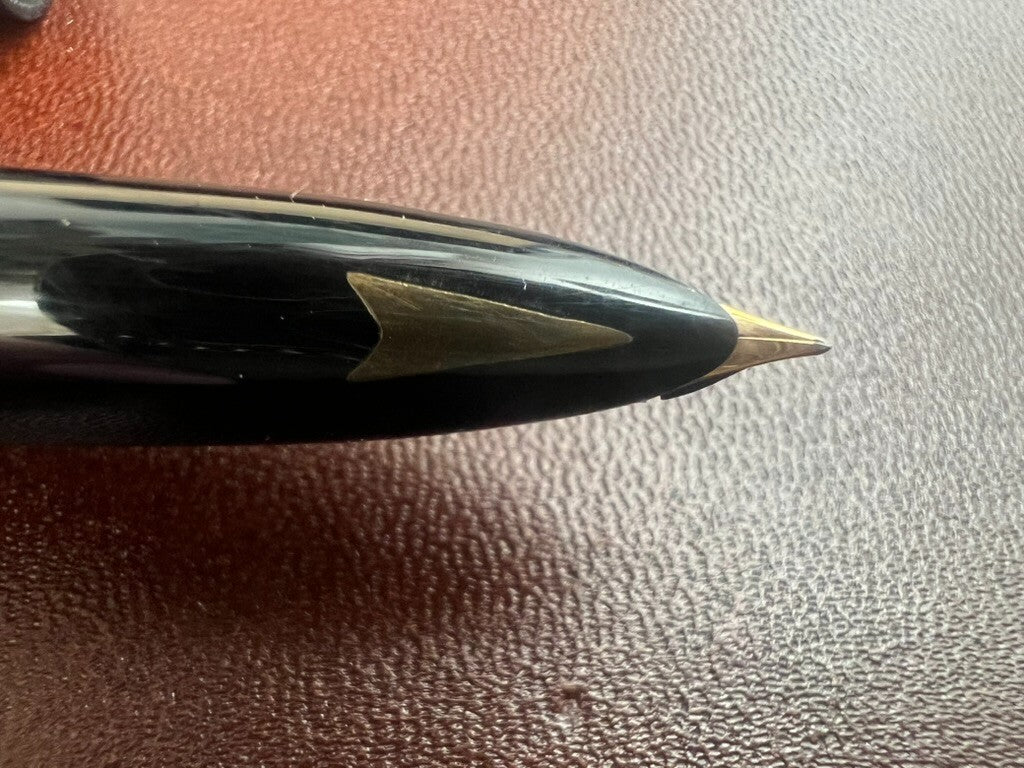 Stylo-Plume Stylo à Plume Noire À Piston Aerodinamico Or Écrit Vintage Et 