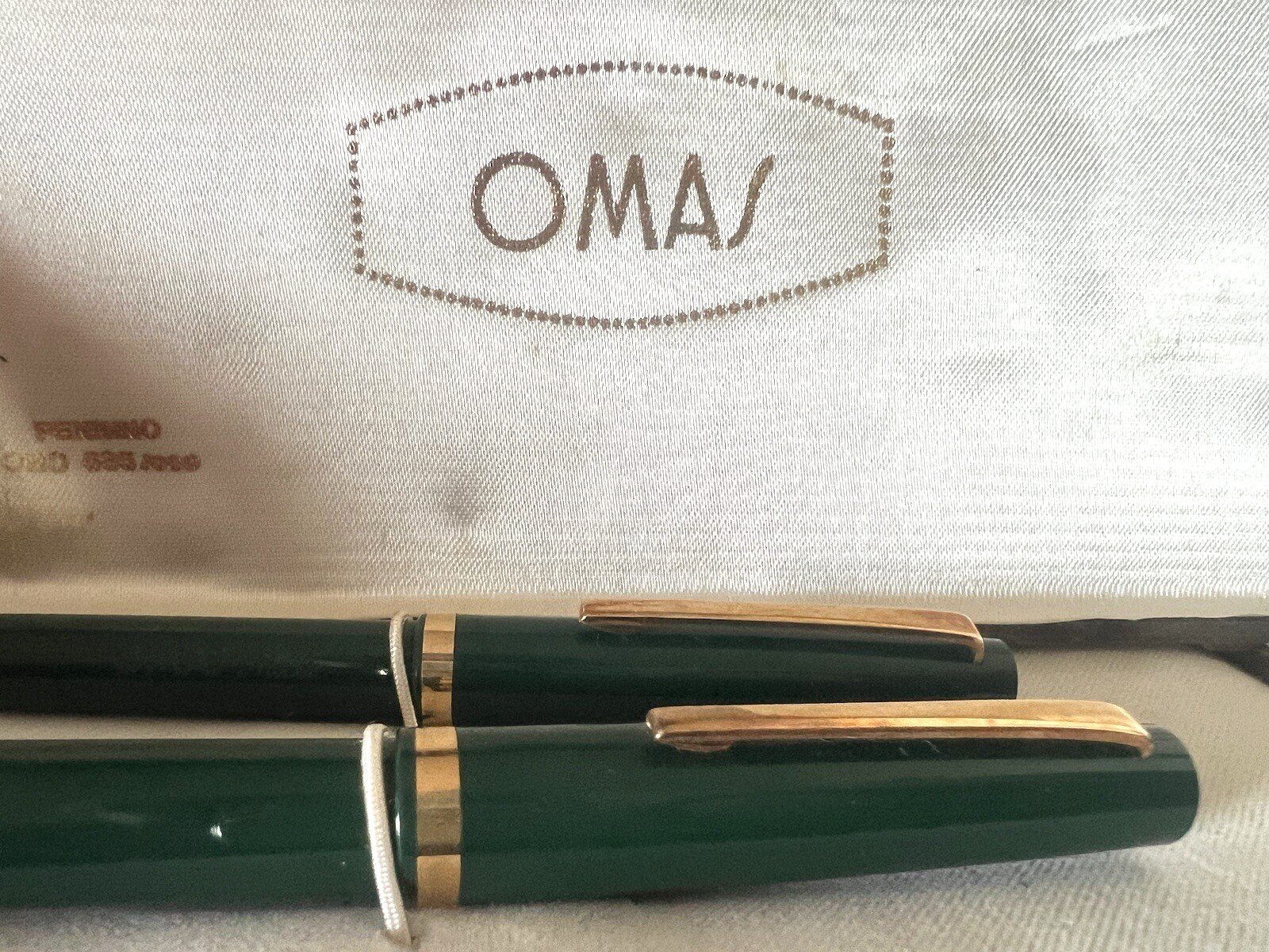 OMAS Green Füllfederhalter Studio C 14K GOLD Feder und Kugelschreiber Vintage 