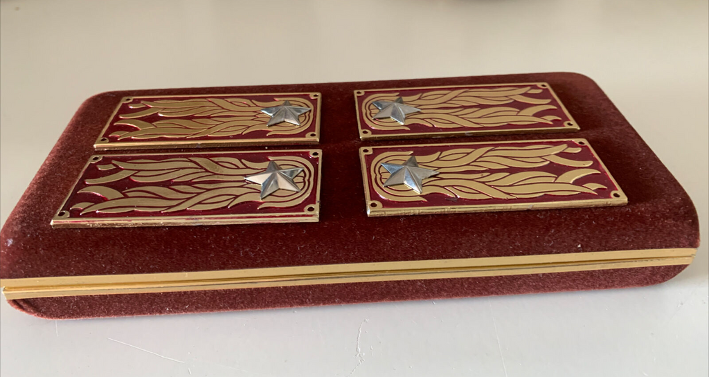 🔴 POLIZIA STATO alamari mostrine per giacca divisa 6 PZ VINTAGE