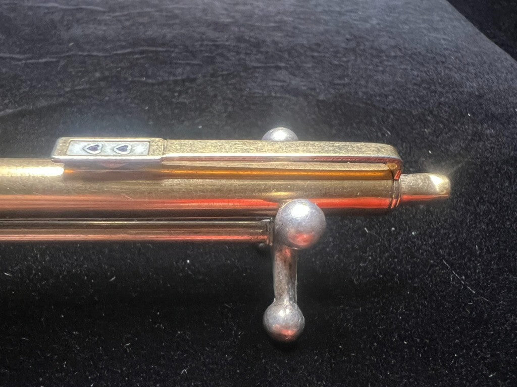 🔴 PAPERMATE penna sfera dorata scrive con scatola vintage