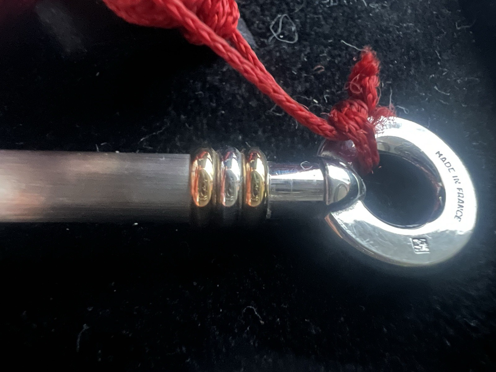 Cartier Stylo-Plume Sphère Plaqué Argent Mini Stylus Pendentif Rare Écrit