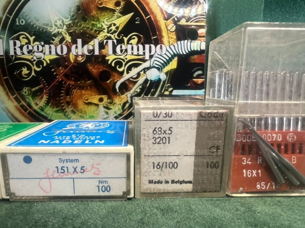 🔴 LAMMAMERTZ Nähmaschinennadeln 60, 65, 85, 120, 140 im Block, Los 3 