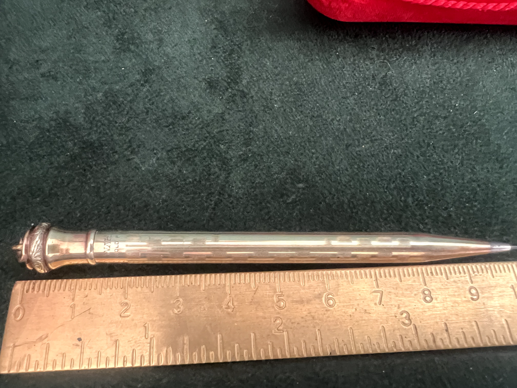 🔴 WHAL EVERSHARP matita meccanica laminata oro cesellata scrive vintage