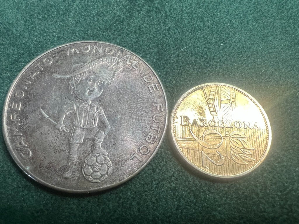 🔴 Medaglie SPORTIVE al merito metallo con nastri vintage LOTTO n.21