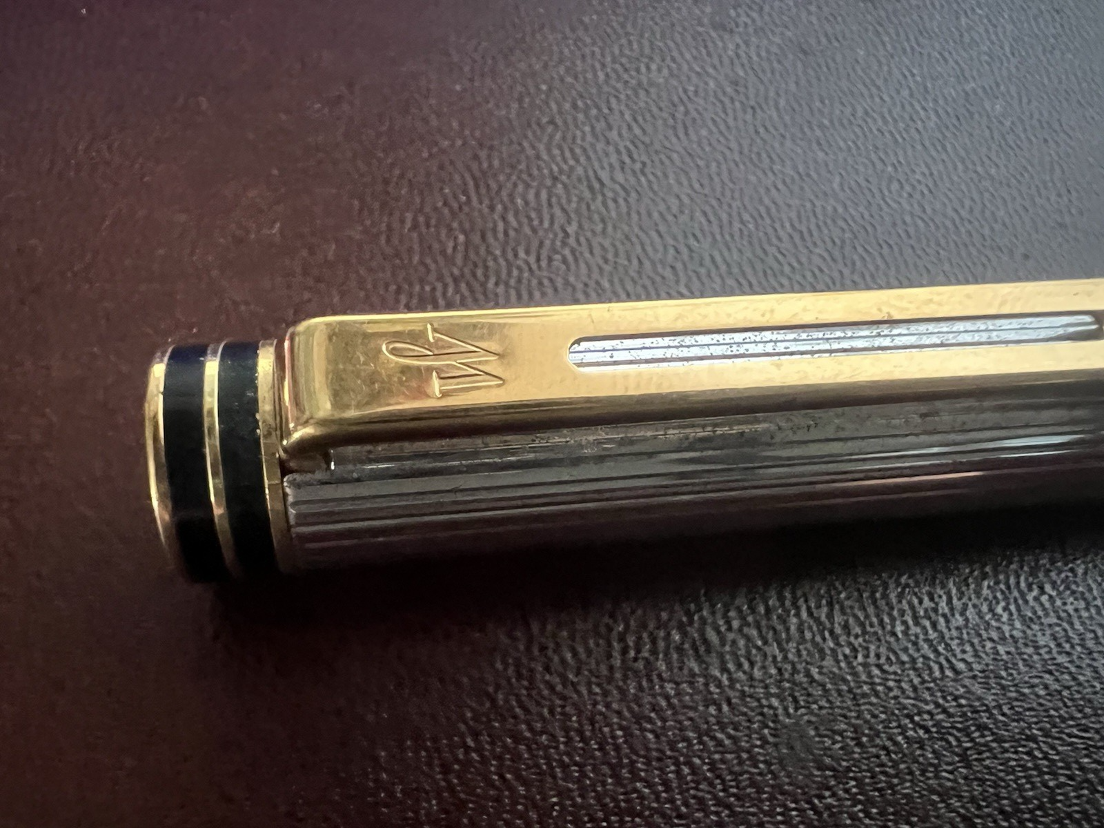 Waterman Stylo-Plume Stylo à Plume Capuche Tige Plaqué Argent Parties Recharge