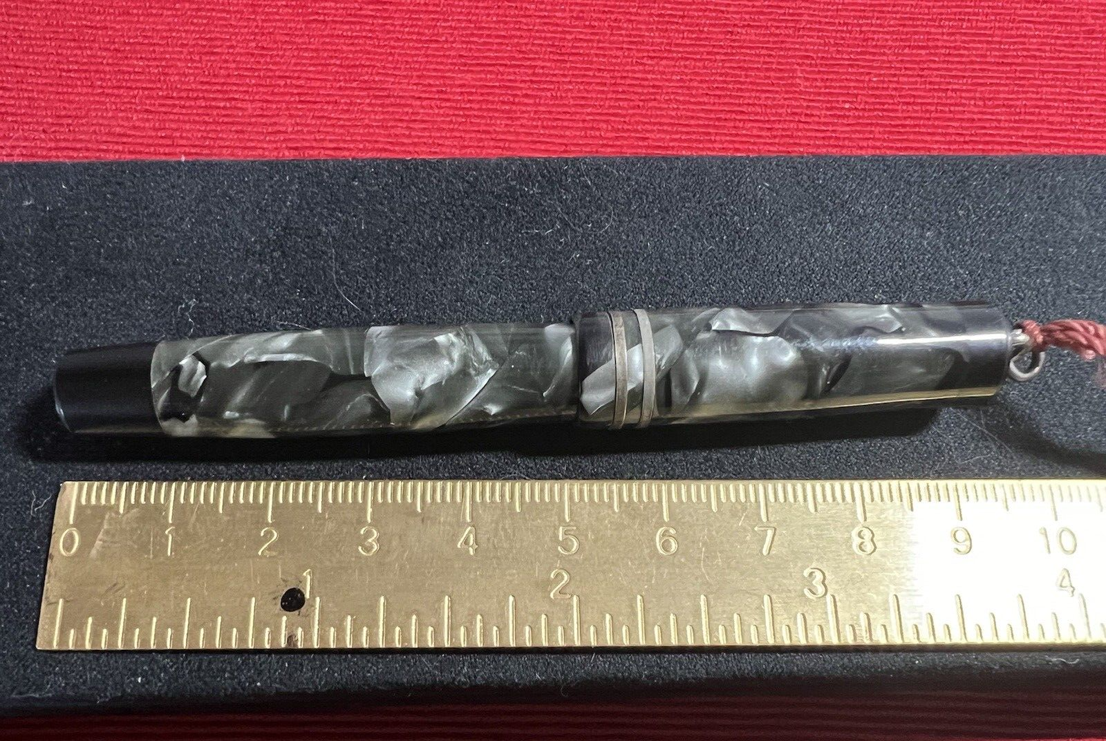 Palladienne Stylo-Plume Stylo à Plume Celluloid Gris Marbré Écrit Vintage 
