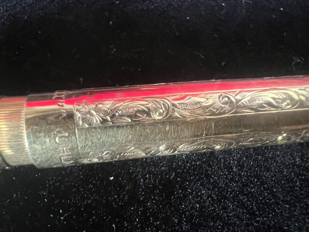 🔴 UHLMANN'S ETERNO matita retrattile aminata oro ciondolo chatelaine antica