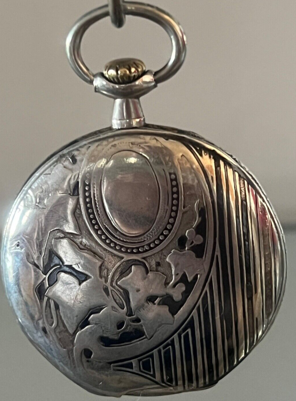 Zora Orologio Poche Argent 800 Étui Ciselé De Examen Pièces Vintage