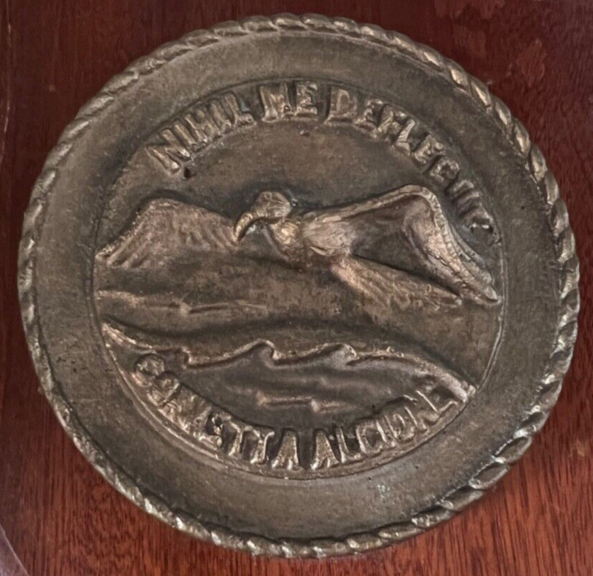 🔴 MARINA MILITARE crest ALCIONE CORVETTA scudo legno ottone vintage