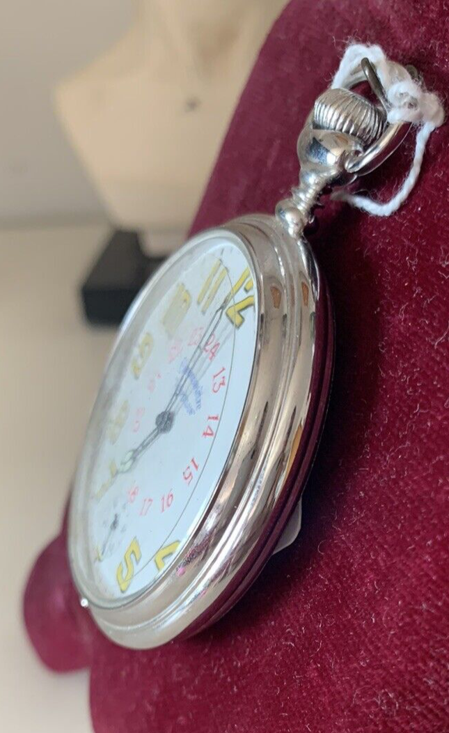 🔴 Orologio tasca CHRONOMETRE LES POILUS uomo quarzo parti ricambio