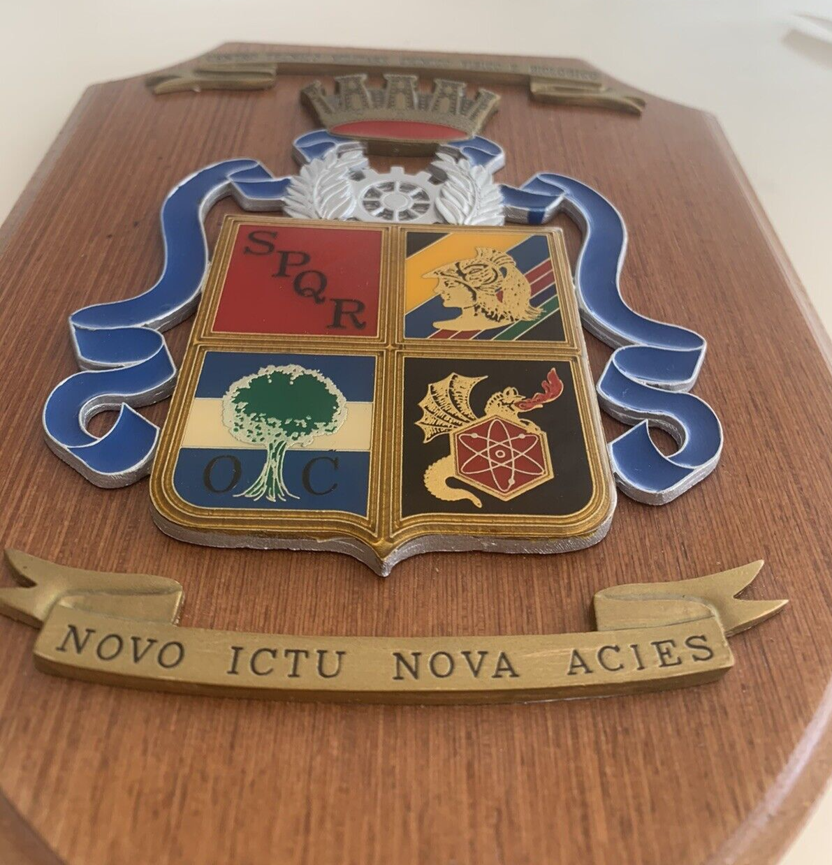 🔴 CREST MILITARE scudo Tecnico Militare Chimico Fisico Biologico Roma SPQR