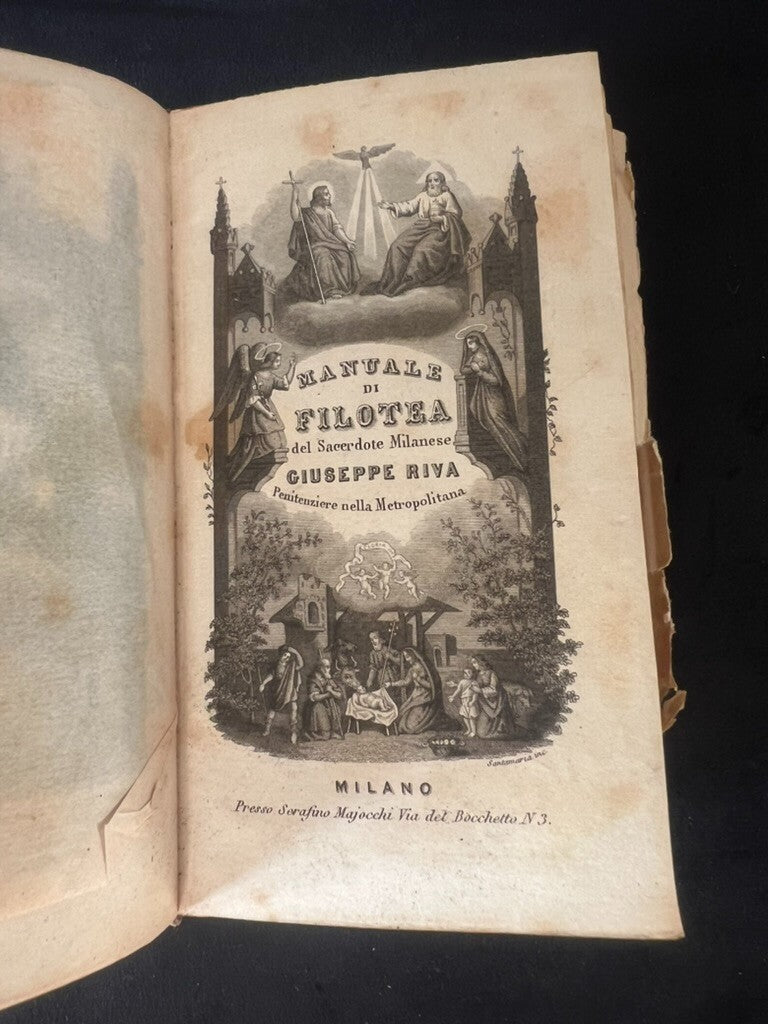 Livre Manuel De Philothée Avec Images Gravure Sur Rame Antique 1880