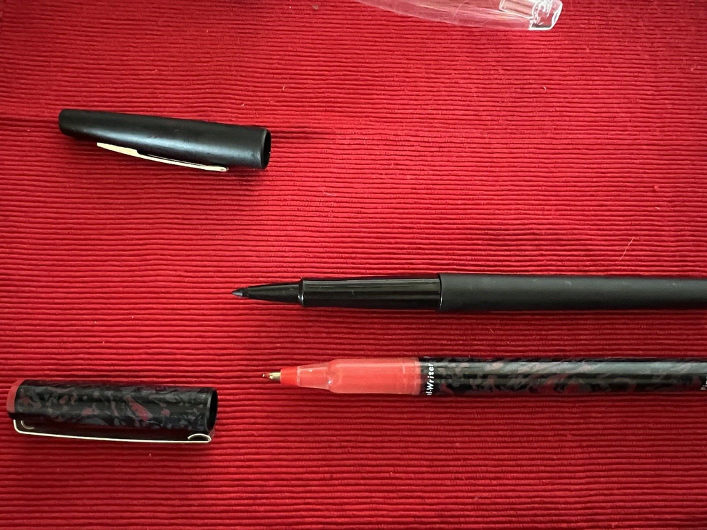 🔴 PAPERMATE GEL WRITER und Flair Marker mit Vintage-Federmäppchen 