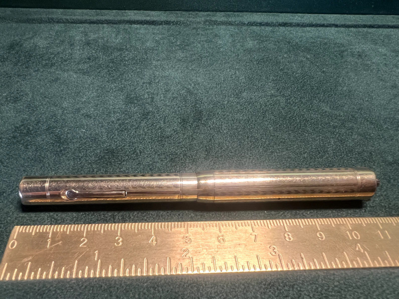 Red Lever Fountain Pen Gold Nib Patent Pat Jan 25.04 Vintage 1920