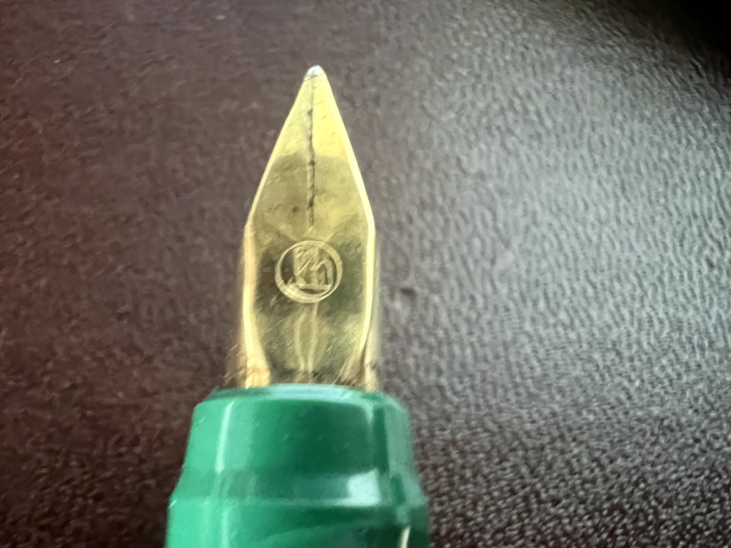 🔴 PELIKAN penna stilografica Pelikano VERDE pennino F con cartucce vintage