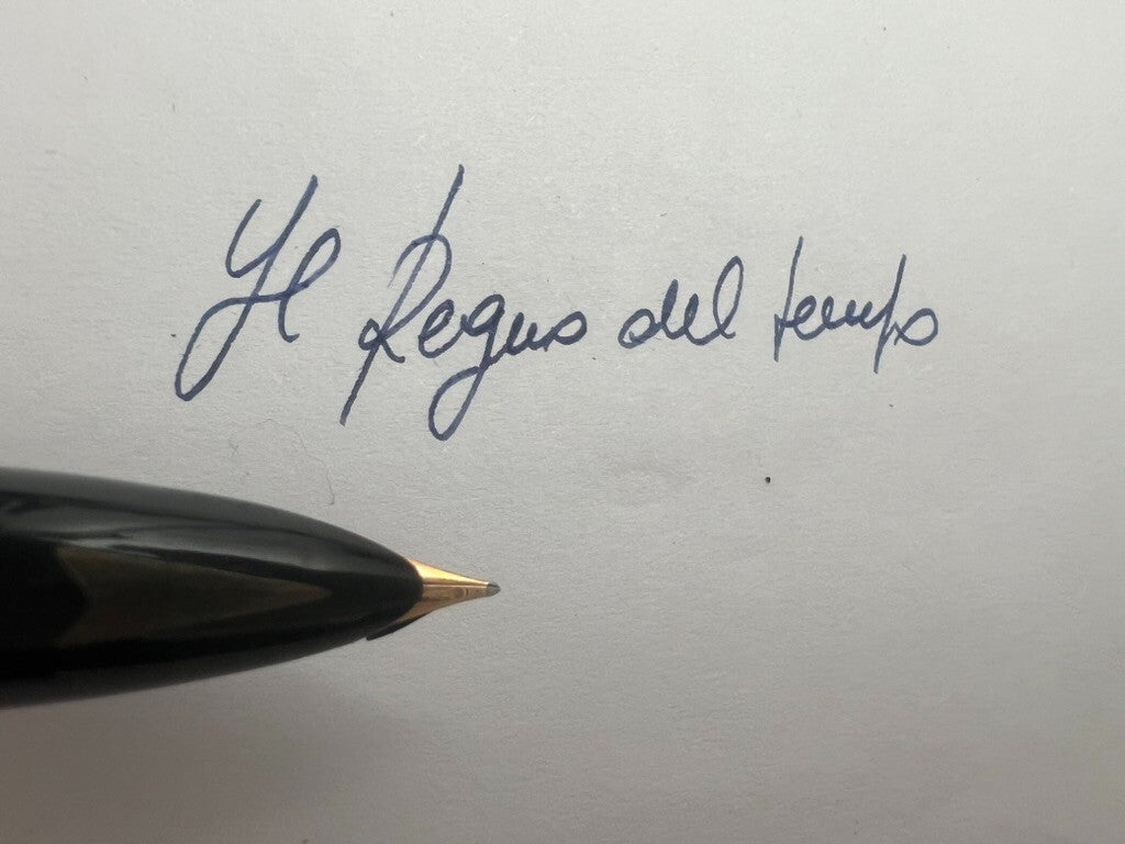 Pen Fountain Pen Black A Piston Pen Aerodynamic Gold Marking Vintage And