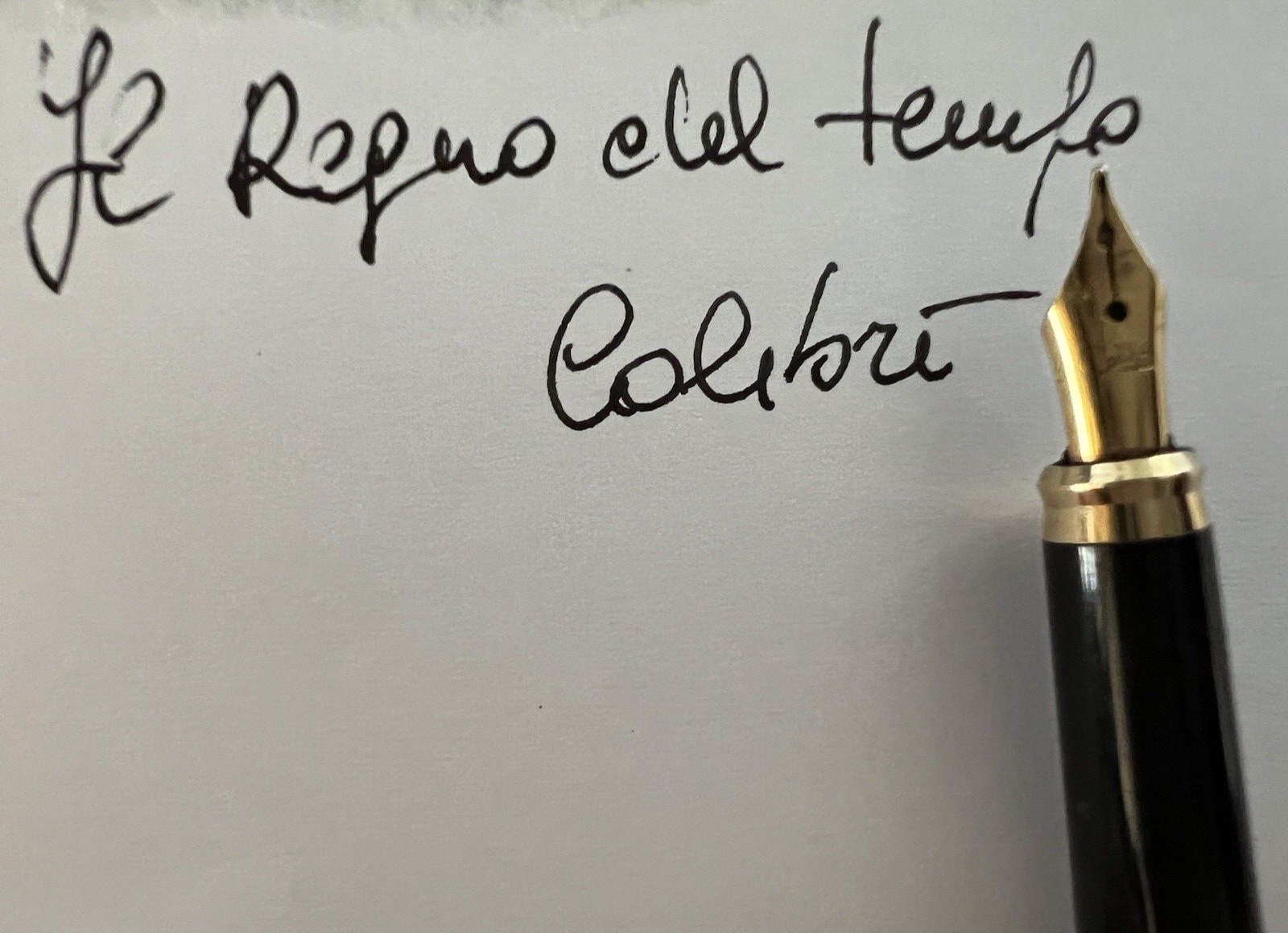 Colibri' Stylo-Plume Stylo à Plume Laque Noire A Cartouche Rechargeable Écrit