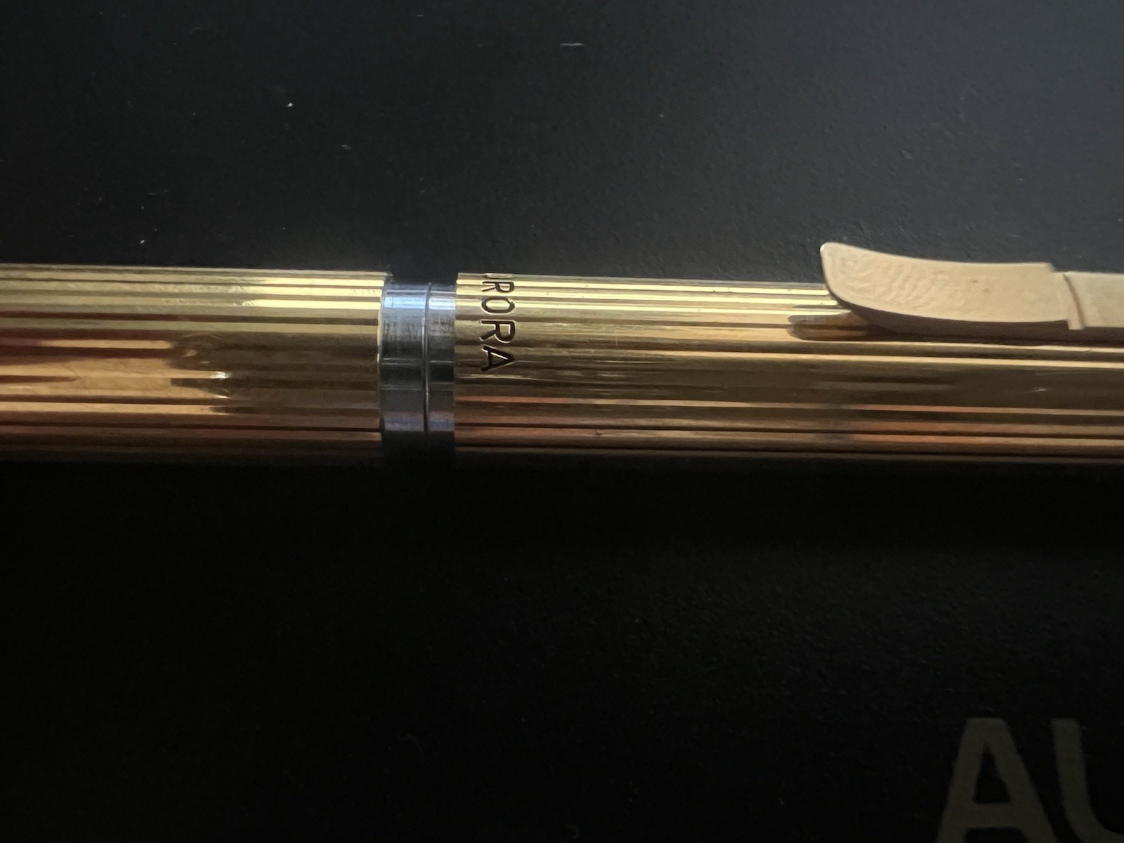 🔴 AURORA penna sfera Hastil retrattile dorata cappuccio da svitare