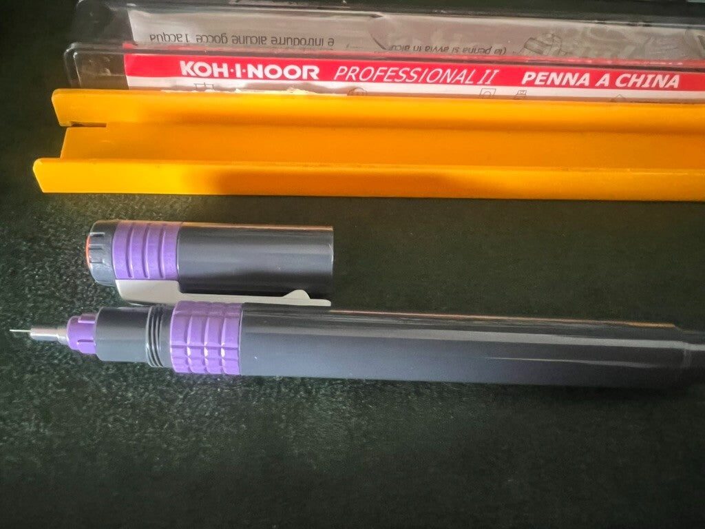 🔴 KOH-I-NOOR penna china Professional II TECNOGRAPH lotto 3 PENNE inchiostri