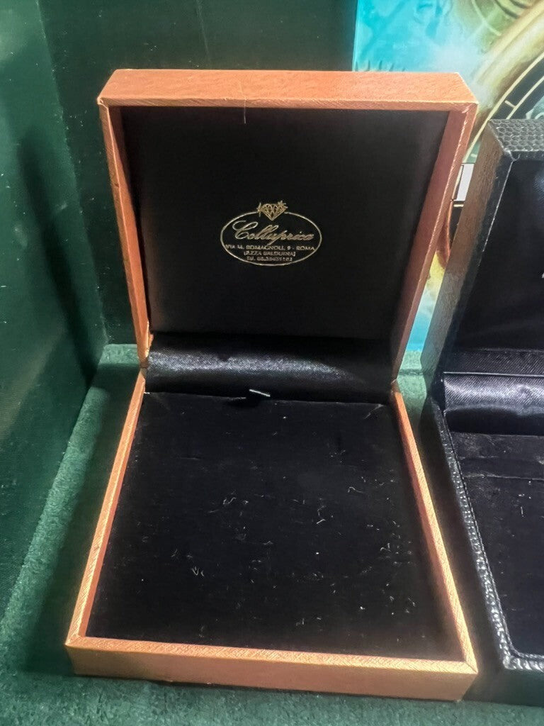 🔴 Vintage Schmuckkästchen für Anhänger, Ohrringe, Manschettenknöpfe, Etuis, 4er-Set, Nr. 11 