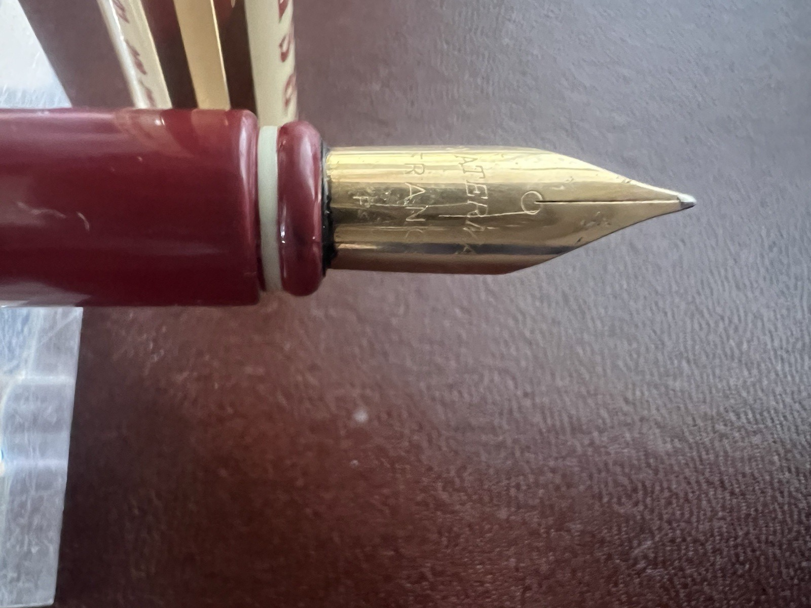 🔴 WATERMAN penna stilografica Marseillois theatres pennino F vintage