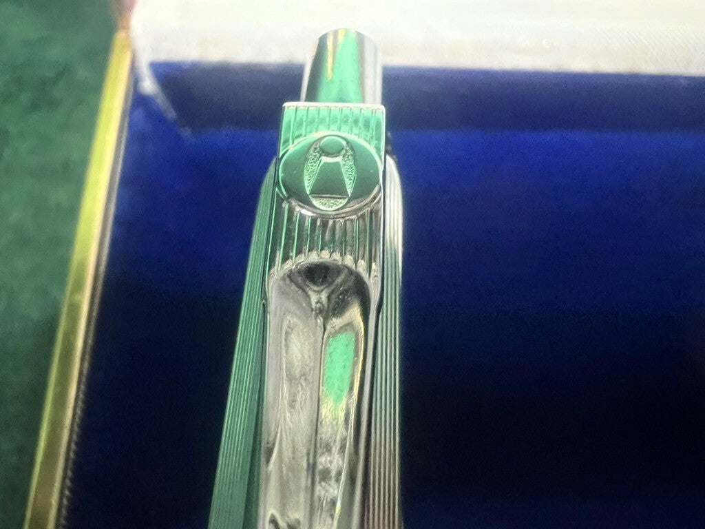 🔴 BALLOGRAF EPOCA Kugelschreiber aus Chrom mit Druckknopf 10 