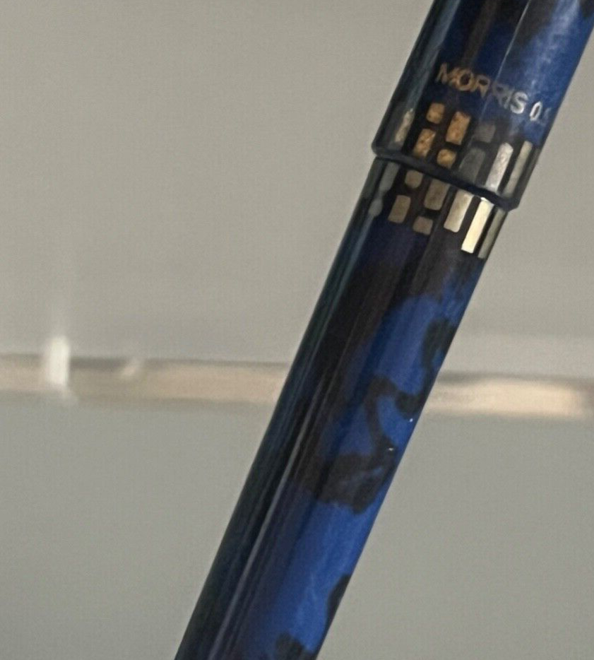 🔴 MORRIS penna sfera roller pen Korea blu dorata scrive perfettamente vintage