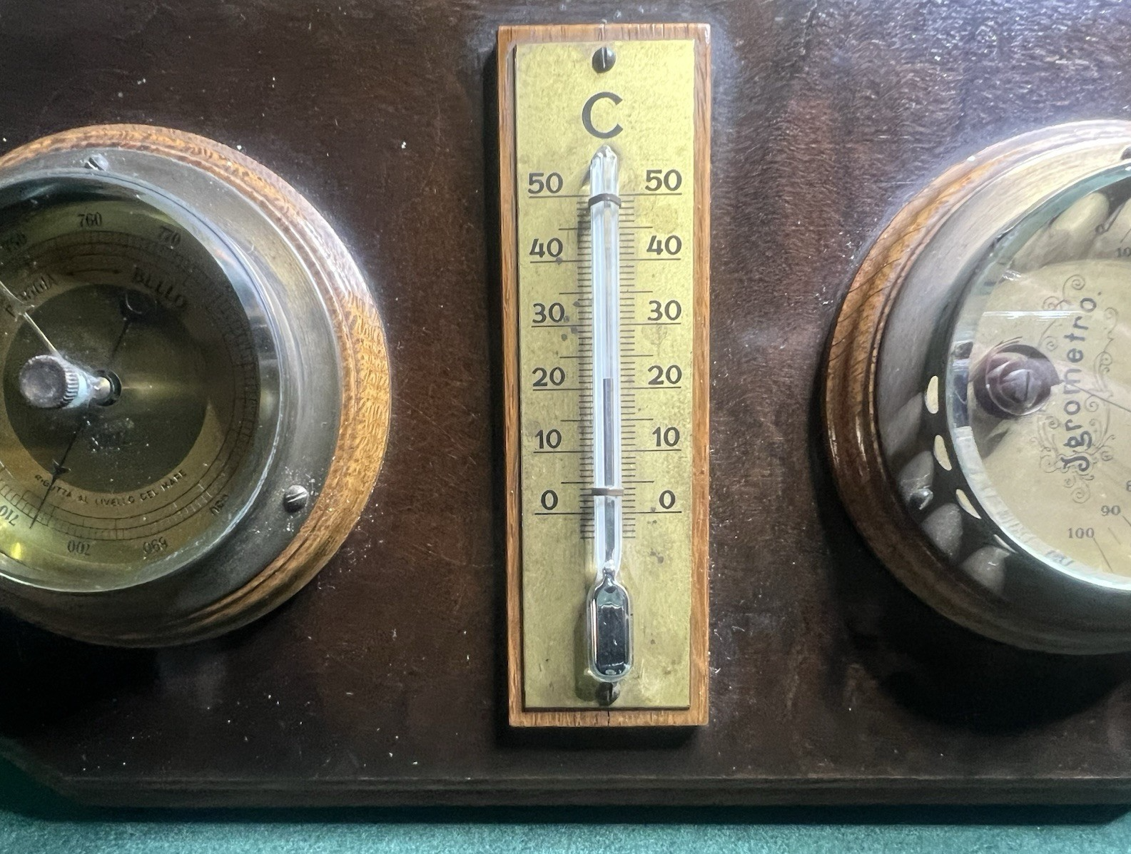 🔴 SUNDO Mechanisches Barometer, Thermometer und Hygrometer, nummeriert 1905, Vintage 