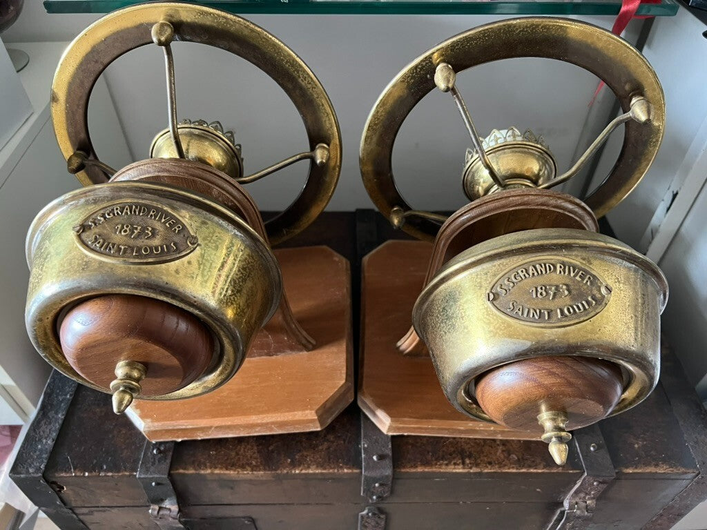 Applique S.S Grand River 1873 Saint Louis Laiton Lampes Industrial Vintage
