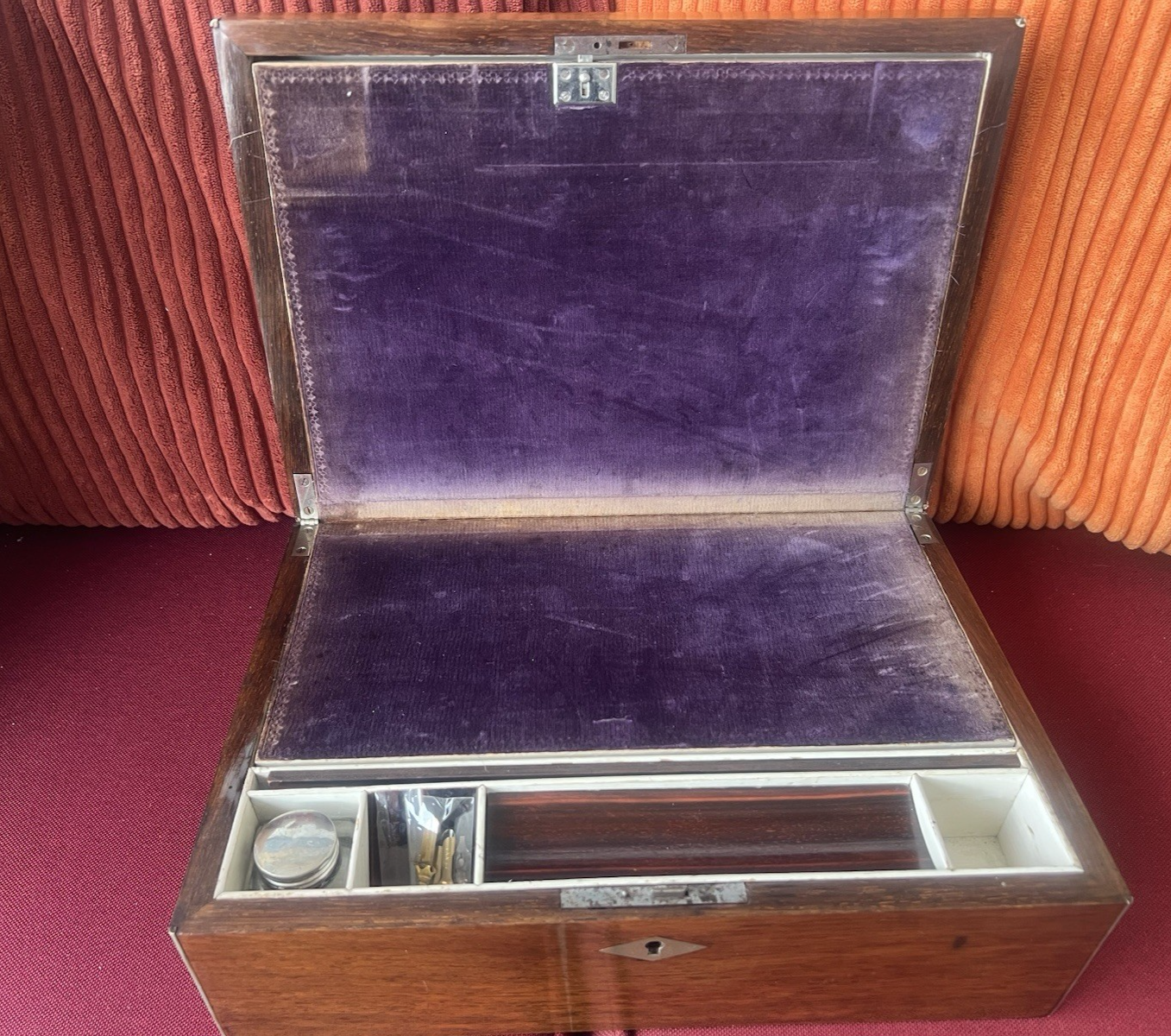 Secretary Desk Travel Georgian Nut Solid Wood Kingdom UK Original Early '800