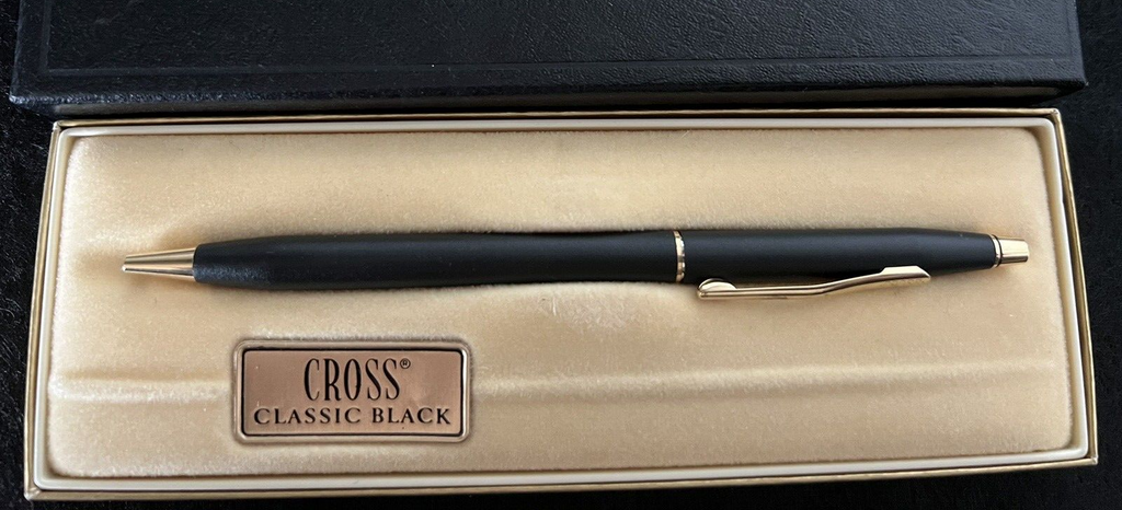 Cross Stylo-Plume Sphère Laque Noire Classique 2502 Écrit Boîte Livret Rétro C