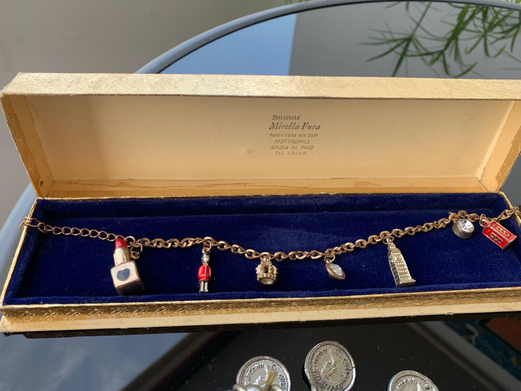 🔴 Lot of 4 BRACELETS with charms + 2 rare VINTAGE CHARMS! 
