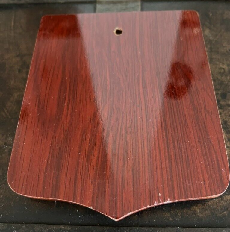 Crest Police Alpine Training Shield Polished Wood Metal Enamels H 15