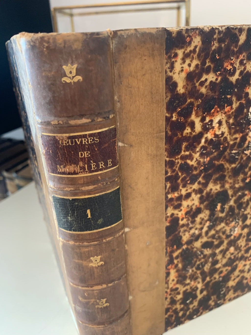 🔴 OUVRES COMPLETES De Moliere 1 volume by Voltaire antique book 1890 