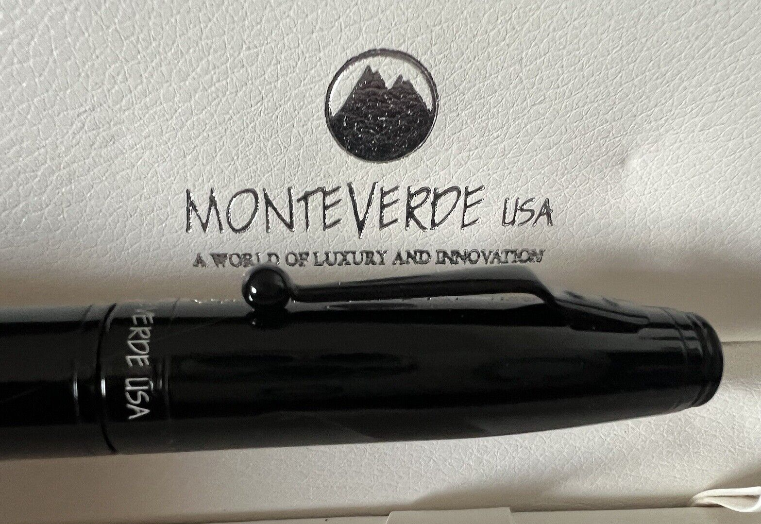 Monteverde Stylo-Plume Stylo à Plume Laque Noire Invincia M Écrit Que Nouvelle 