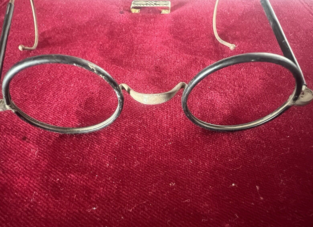 🔴 Montatura OCCHIALI ANTICHI di metallo ultra leggeri Charlie Chaplin 1800 n.1